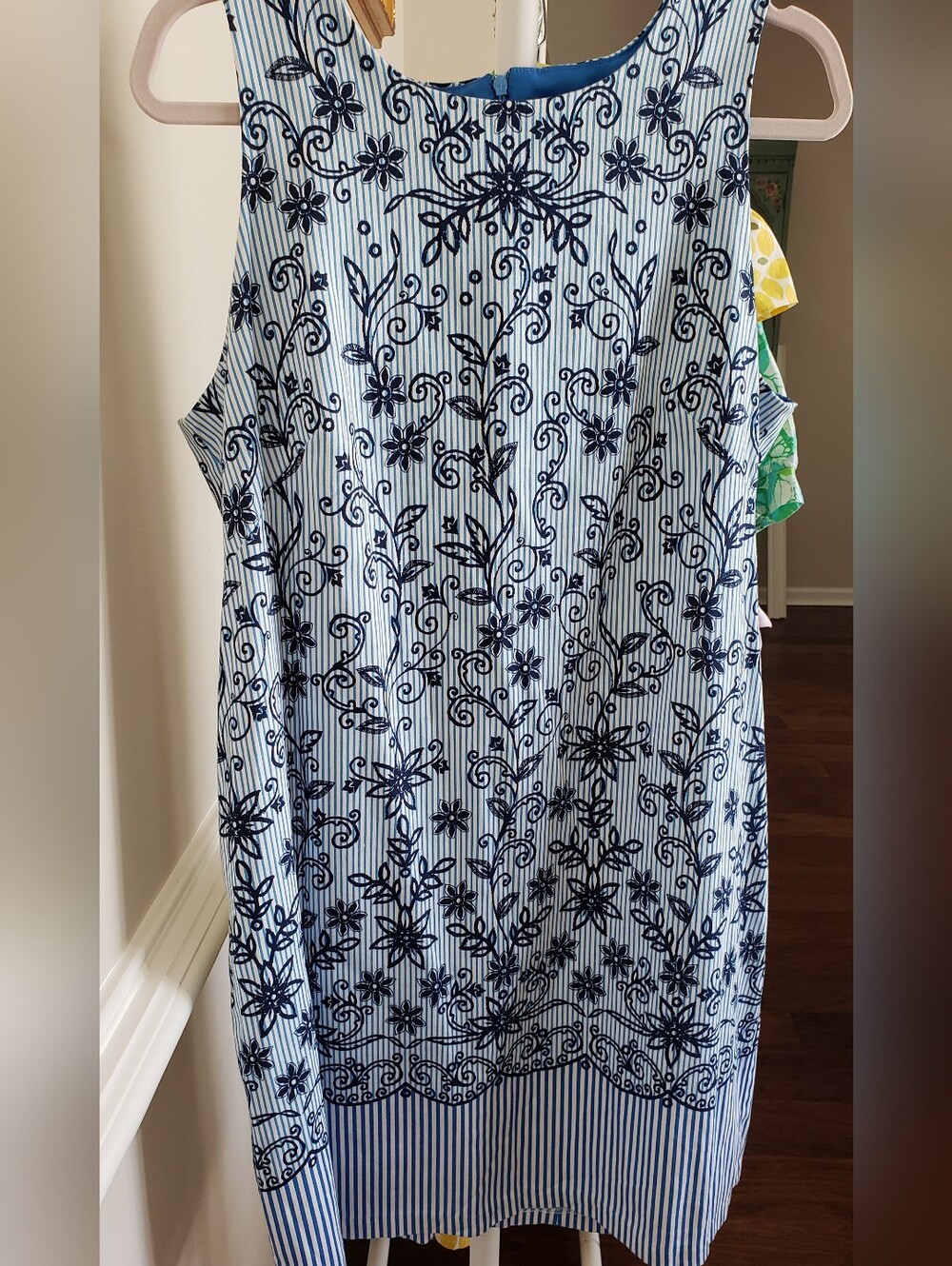 Blue Floral  Sleeveless Women’s Dress